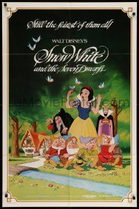 9p800 SNOW WHITE & THE SEVEN DWARFS 1sh R83 Walt Disney animated cartoon fantasy classic!