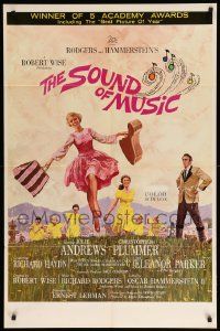 9p809 SOUND OF MUSIC awards 1sh '65 classic Terpning art of Julie Andrews & top cast!