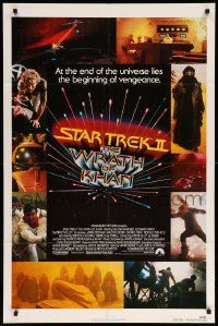 9p822 STAR TREK II 1sh '82 The Wrath of Khan, Leonard Nimoy, William Shatner, sci-fi sequel!