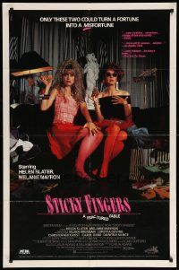9p828 STICKY FINGERS 1sh '88 Slater, only these two could turn a fortune into a misfortune!