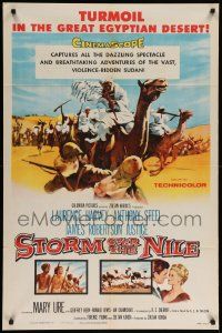 9p830 STORM OVER THE NILE 1sh '56 Laurence Harvey, turmoil in the great Egyptian desert!
