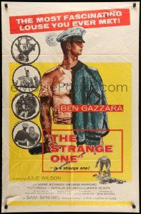9p833 STRANGE ONE 1sh '57 military cadet Ben Gazzara is the most fascinating louse you ever met!