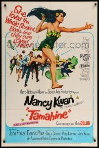 9p857 TAMAHINE 1sh '64 sexy wild wahine Nancy Kwan, she loves the studen body, they loved hers!
