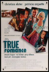 9p927 TRUE ROMANCE DS 1sh '93 Christian Slater, Patricia Arquette, by Quentin Tarantino!