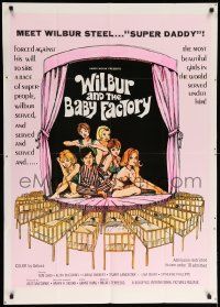 9p969 WILBUR & THE BABY FACTORY 1sh '70 forced against his will to sire a race of super-people!