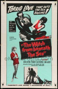 9p975 WITCH FROM BENEATH THE SEA 1sh '62 a torrid love that sets the sea boiling!