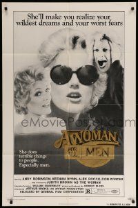 9p977 WOMAN FOR ALL MEN style B 1sh '75 sexploitation movie with Alex Rocco and Keenan Wynn!