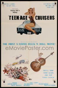 9p992 YOUNG HOT 'N' NASTY TEENAGE CRUISERS 23x35 1sh '77 Serena & Holmes, artwork by William Stout