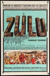 9p999 ZULU int'l 1sh '64 Stanley Baker & Michael Caine classic, dwarfing the mightiest!