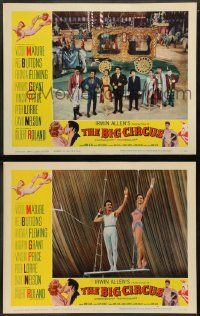 9r876 BIG CIRCUS 2 LCs '59 images of Victor Mature, Red Buttons, Rhonda Fleming, Kathryn Grant!