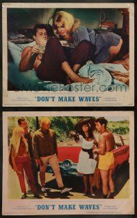 9r898 DON'T MAKE WAVES 2 LCs '67 Tony Curtis, super sexy Sharon Tate & Claudia Cardinale!