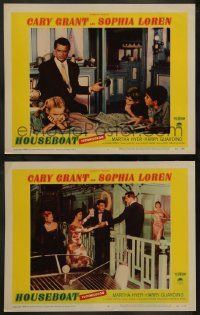 9r929 HOUSEBOAT 2 LCs '58 great images of Cary Grant & Sophia Loren, Martha Hyer!