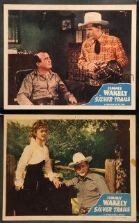 9r981 SILVER TRAILS 2 LCs '48 cool cowboy western images of Jimmy Wakely, sexiest Christine Larsen!