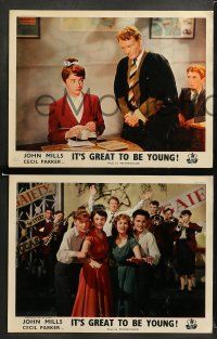 9r295 IT'S GREAT TO BE YOUNG 8 English LCs '56 music teacher John Mills, cool images!