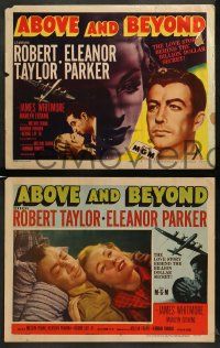 9r027 ABOVE & BEYOND 8 LCs '52 Robert Taylor & Eleanor Parker, love story w/ billion dollar secret!