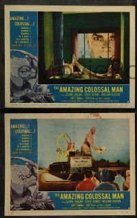 9r052 AMAZING COLOSSAL MAN 8 LCs '57 great scenes including staring at girl in bath & Sands hotel!