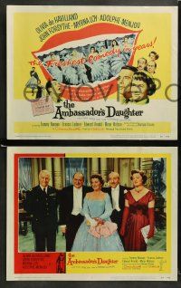 9r054 AMBASSADOR'S DAUGHTER 8 LCs '56 Olivia de Havilland, Adolphe Menjou, sexy dancers!