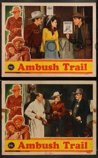 9r634 AMBUSH TRAIL 4 LCs '46 western cowboy Bob Steele, pretty Lorraine Miller!