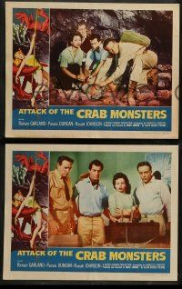 9r640 ATTACK OF THE CRAB MONSTERS 4 LCs '57 Roger Corman, classic border art, complete set!
