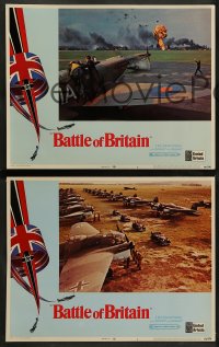 9r082 BATTLE OF BRITAIN 8 LCs '69 all-star cast in historical World War II battle, planes!