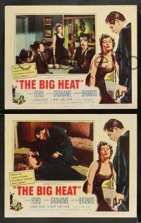 9r655 BIG HEAT 4 LCs '53 Glenn Ford & sexy Gloria Grahame, Fritz Lang noir!