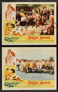 9r656 BIKINI BEACH 4 LCs '64 Frankie Avalon, Annette Funicello, sexy Martha Hyer & dragsters!
