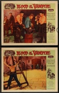 9r565 BLOOD OF THE VAMPIRE 6 LCs '58 Donald Wolfit begins where Dracula left off!