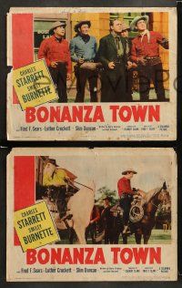 9r567 BONANZA TOWN 6 LCs '51 Charles Starrett as Durango Kid & Smiley Burnette!