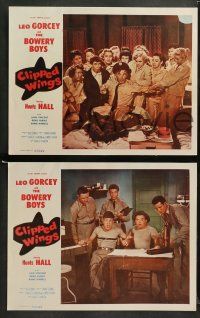 9r170 CLIPPED WINGS 8 LCs '53 great images of Leo Gorcey, Huntz Hall, Bowery Boys!