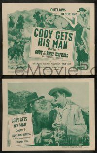 9r673 CODY OF THE PONY EXPRESS 4 chapter 7 LCs '50 cowboy Jock Mahoney serial, Cody Gets His Man!