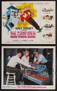 9r013 COMPUTER WORE TENNIS SHOES 9 LCs '69 Walt Disney, young Kurt Russell, Cesar Romero
