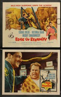 9r205 EDGE OF ETERNITY 8 LCs '59 Cornel Wilde, Don Siegel, violence careens across the Grand Canyon