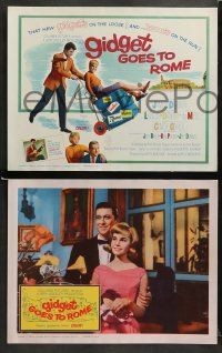 9r238 GIDGET GOES TO ROME 8 LCs '63 James Darren, Cindy Carol in the title role!