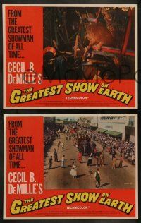 9r691 GREATEST SHOW ON EARTH 4 LCs R67 Cecil B. DeMille circus classic, Charlton Heston!