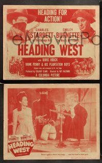 9r253 HEADING WEST 8 LCs '46 Smiley Burnette, Charles Starrett as The Durango Kid!