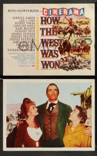 9r274 HOW THE WEST WAS WON 8 Cinerama int'l LCs '64 John Ford, Hathaway & Marshall epic, top cast!