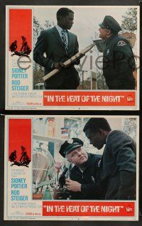 9r284 IN THE HEAT OF THE NIGHT 8 LCs '67 Sidney Poitier, Rod Steiger, Warren Oates