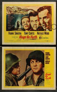 9r316 KINGS GO FORTH 8 LCs '58 Frank Sinatra, Tony Curtis & Natalie Wood, World War II romance!