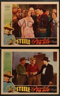 9r817 PAROLED TO DIE 3 LCs '38 western cowboy Bob Steele, Kathleen Eliot, Karl Hackett!