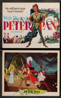 9r014 PETER PAN 9 LCs R69 Walt Disney animated cartoon fantasy classic, great full-length art!