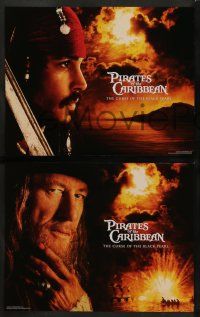 9r004 PIRATES OF THE CARIBBEAN 14 LCs '03 Johnny Depp as Jack Sparrow, Keira Knightley, Bloom!