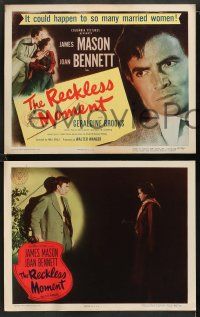 9r418 RECKLESS MOMENT 8 LCs '49 James Mason, Joan Bennett, directed by Max Ophuls!