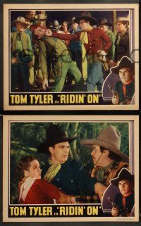 9r824 RIDIN' ON 3 LCs '36 wonderful images of western cowboy Tom Tyler, sexiest Joan Barclay!