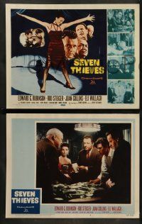 9r438 SEVEN THIEVES 8 LCs '59 Edward G. Robinson, Rod Steiger, Joan Collins, Monte Carlo gambling!