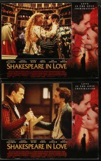 9r729 SHAKESPEARE IN LOVE 4 LCs '98 Geoffrey Rush, Ben Affleck & Joseph Fiennes!
