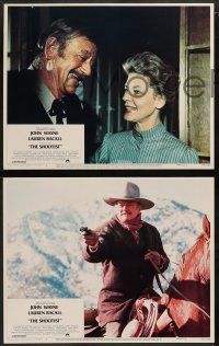 9r441 SHOOTIST 8 LCs '76 Don Siegel, great images of cowboy John Wayne & Lauren Bacall!
