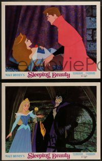 9r733 SLEEPING BEAUTY 4 LCs R70 Disney cartoon, Prince Charming wakes her from her slumber!