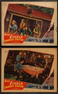9r836 SMOKEY SMITH 3 LCs '35 western cowboys Bob Steele in the title role, George 'Gabby' Hayes!