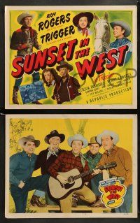 9r461 SUNSET IN THE WEST 8 LCs '50 singing Roy Rogers, Trigger, Estelita Rodriguez & Penny Edwards!