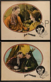 9r845 WILD BULL'S LAIR 3 LCs '25 Fred Thomson & Catherine Bennett in silent cowboy western action!
